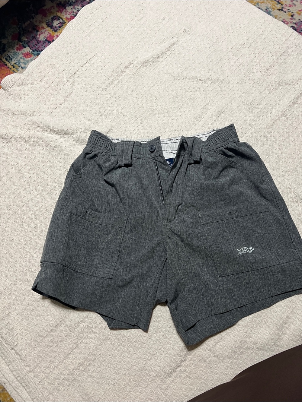 AFTCO Charcoal Cargo Swim Shorts